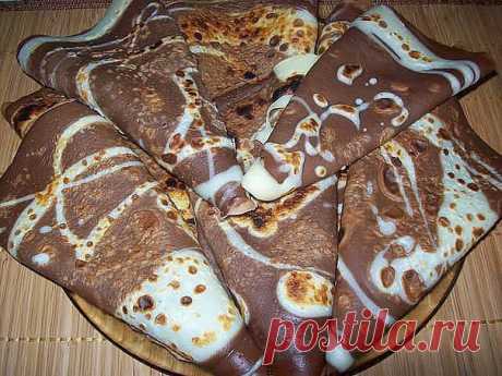 шоколадные блинчики на молоке!