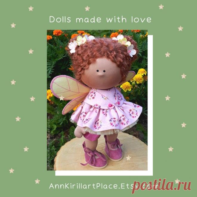 Butterfly Doll Handmade Birthday Present Doll Portrait Art | Etsy