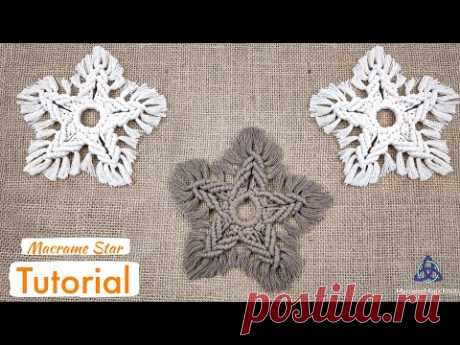 EASY Macrame CHRISTMAS STAR Tutorial - YouTube