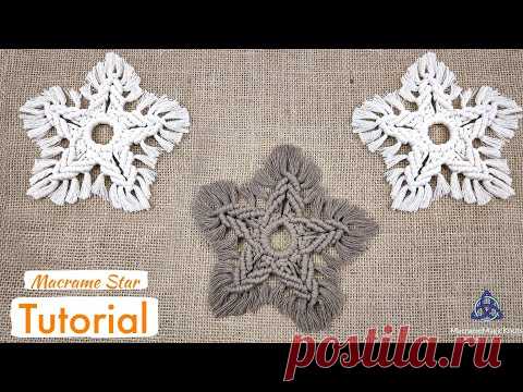 EASY Macrame CHRISTMAS STAR Tutorial - YouTube