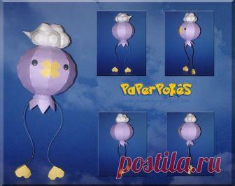 DRIFLOON  425 / DRIFLOON - Pokémon Papercraft  Name:  Drifloon  Type:  Ghost/Flying  Species:  Balloon Pokémon  Height:  0.4 m (1′04″)  Weight:  1.2 ...