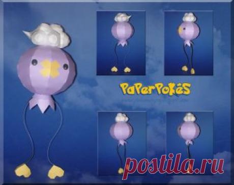 DRIFLOON  425 / DRIFLOON - Pokémon Papercraft  Name:  Drifloon  Type:  Ghost/Flying  Species:  Balloon Pokémon  Height:  0.4 m (1′04″)  Weight:  1.2 ...