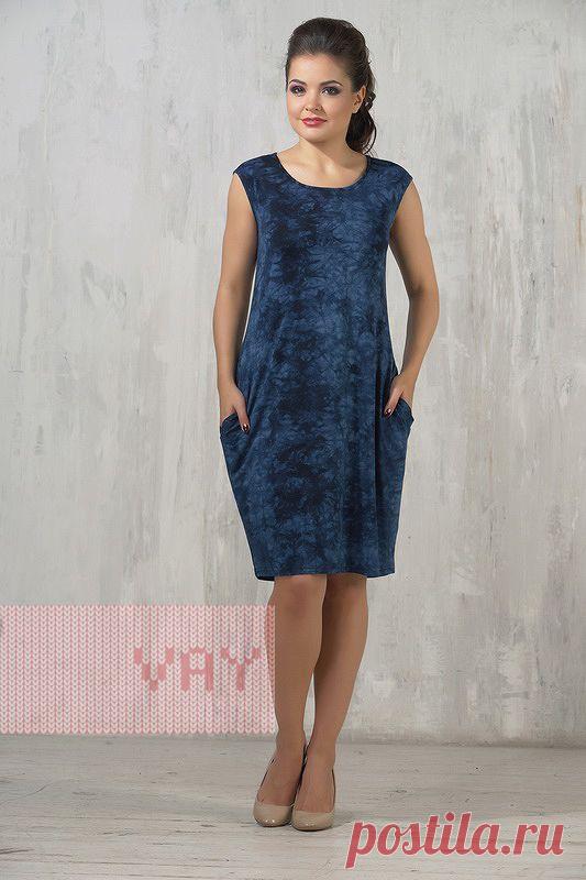 Летние платья от марки VAY. Женские летние платья VAY (артикул 3282), цветовое решение варенка синий. Ещё больше женских платьев марки ВЭЙ на наших сайтах. Официальное представительство бренда VAY: купить в розницу в магазине Согревай.ру https://www.sogrevay.ru, оптовые закупки на Ньювэй.ру https://www.newvay.ru