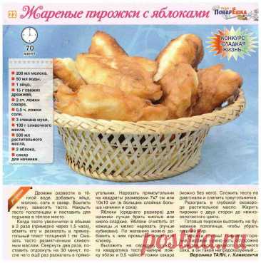 Жареные пирожки с яблоками