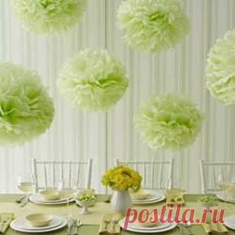 Как сделать свадебные помпоны | Prosvadby.com