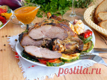 Баранья нога запеченная в духовке рецепт фото пошагово и видео - 1000.menu