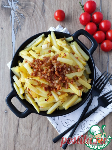 Жареный картофель по мотивам &quot;Сарладез&quot;. Французское блюдо с русским акцентом. Холодными вечерами его следует приготовить, потому что это вкусно и по-домашнему просто. Жарим картофель...)