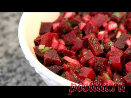 Простой до безобразия и вкусный до изумления! Марокканский салат из свеклы