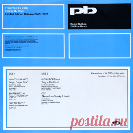 Download DMC Phat Beats Vol. 189 (Vinyl, 12", 33 ⅓ RPM, Limited Edition) - Unreleased /Promo - MusicVibez Download DMC Phat Beats Vol. 189 (Vinyl, 12", 33 ⅓ RPM, Limited Edition) in 320 kbps, FLAC and WAV — fresh DJ releases Label: DMC Records - DMC 189/2 Style: Funk, Soul, Breakbeat, Electronic, Drum n Bass, Funk, Hip Hop, Big Beat, Trip Hop Release Date: UK Released: October 1998 Format: Vinyl, 12", 33 ⅓ RPM, Limited Edition Quality: Lossless/24 bit/Stereo/96000Hz Codec:...