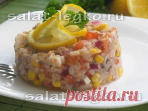 Салат с сардиной