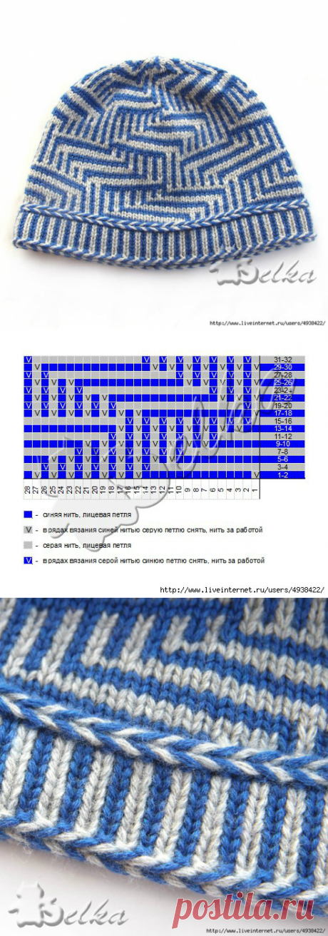 Шапка &quot;Лабиринт&quot; Автор: belochka.