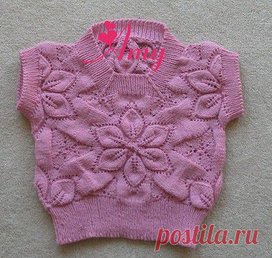 Летняя кофточка круговыми узорами