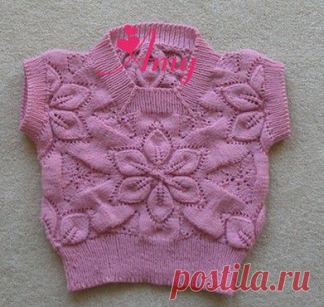 Летняя кофточка круговыми узорами