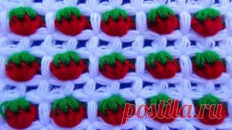 TAPETE DE FRESAS A CROCHET