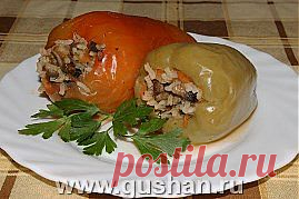 Перец, фаршированный овощами и грибами | Готовим просто и вкусно