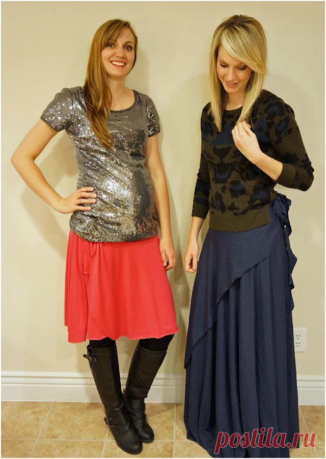 2 юбки с запахом (простые выкройки) / Простые выкройки / ВТОРАЯ УЛИЦА