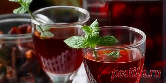 НАСТОЙКА ИЗ КЛЮКВЫ С МЁДОМ И МЯТОЙ