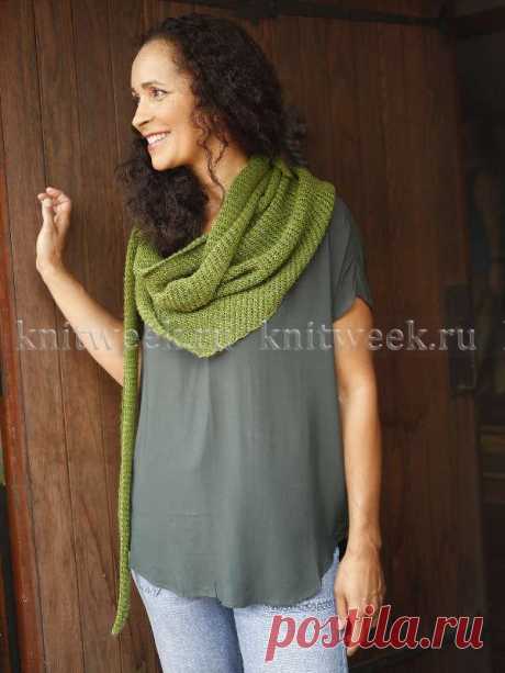 Шаль "Лиана". Спицами. / knitweek.ru