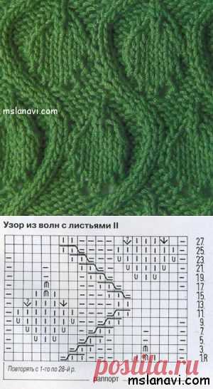 Листики спицами №48 | Мисс Лана Ви | Ms Lana Vi