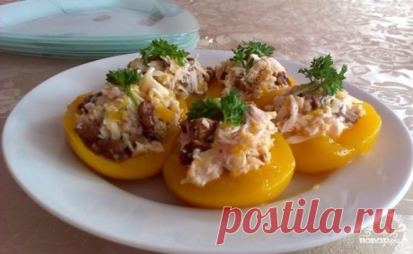Персики, фаршированные курицей - пошаговый рецепт с фото на Повар.ру