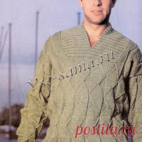 Пуловер - Триумф цвета - Вязание для мужчин спицами