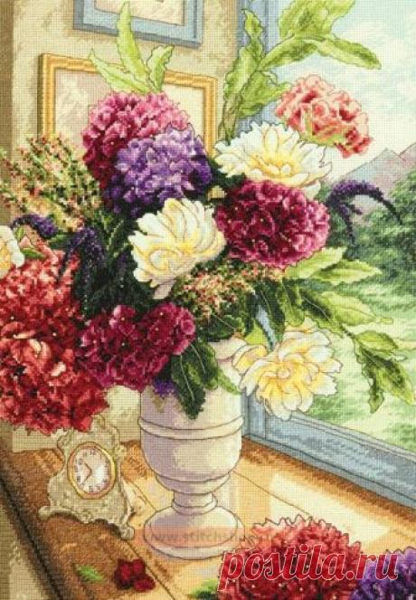 Summer Bouquet. Схема вышивки крестиком — Дом крестика