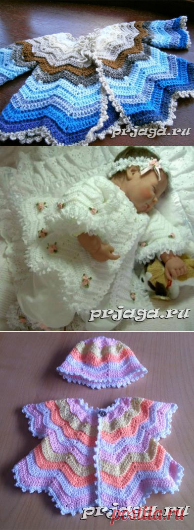 Жакет крючком для малютки