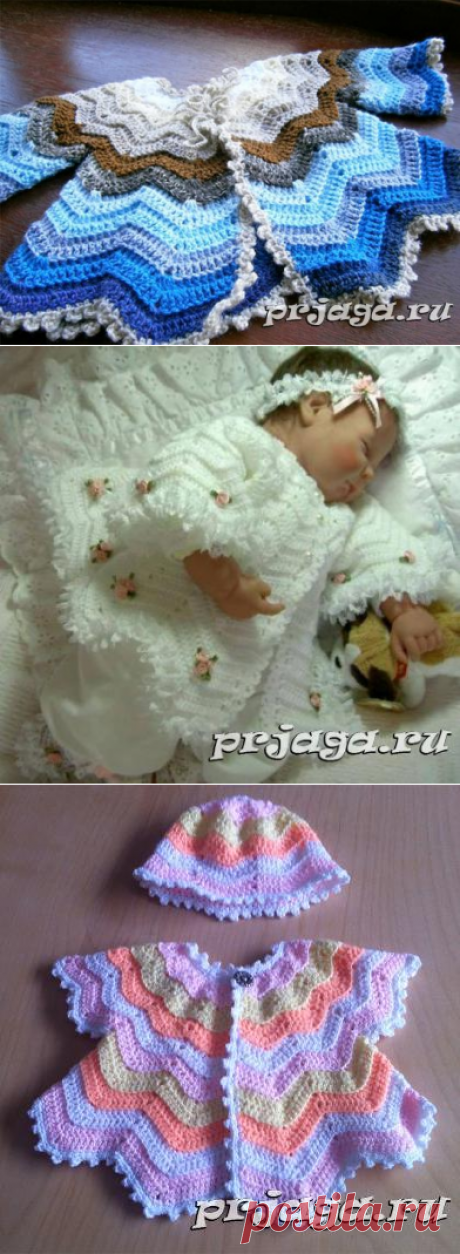 Жакет крючком для малютки