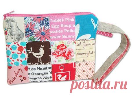 Pink Penguin: Tutorial: Patchwork Wristlet