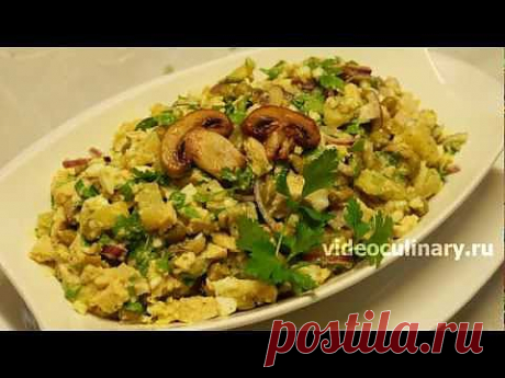 Рецепт - Салат из курицы с ананасом от https://videoculinary.ru Бабушка Эмма - YouTube