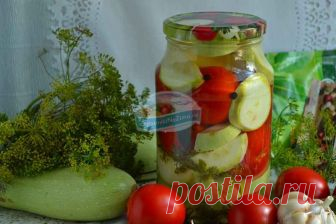 Ассорти из цуккини и помидоров на зиму без стерилизации: пошаговый рецепт с фото