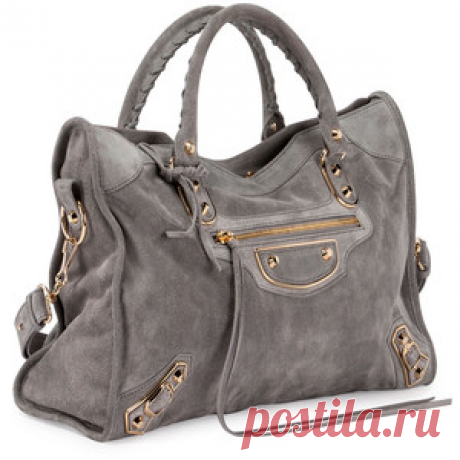 Balenciaga Metallic Edge Suede City Bag - Polyvore