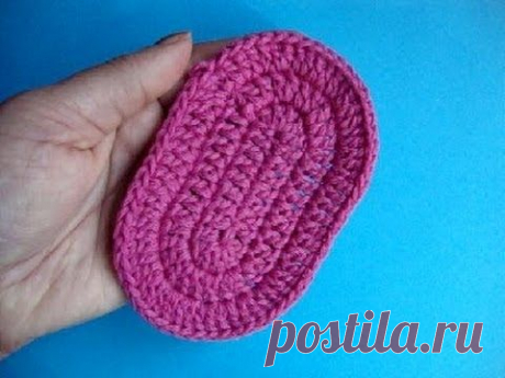 Овальный мотив вязание крючком Урок296 Howto crochet oval motive