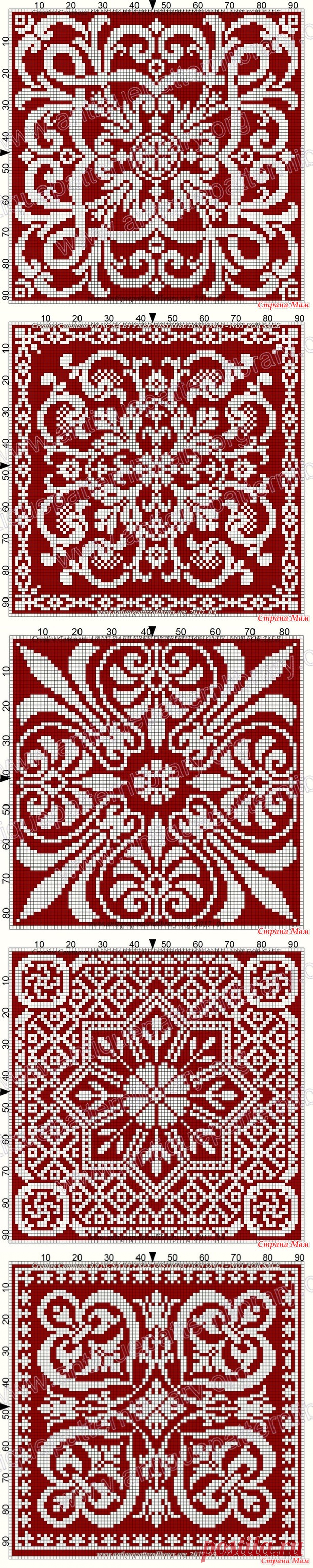 Подборка схем для филейного вязания - Вязание - Страна Мам