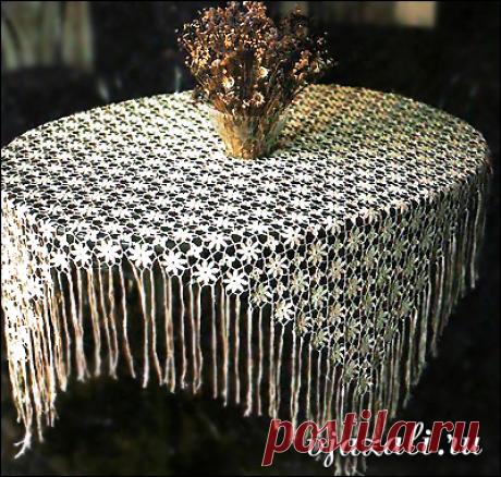 Ретро скатерть вязаная крючком | вязание