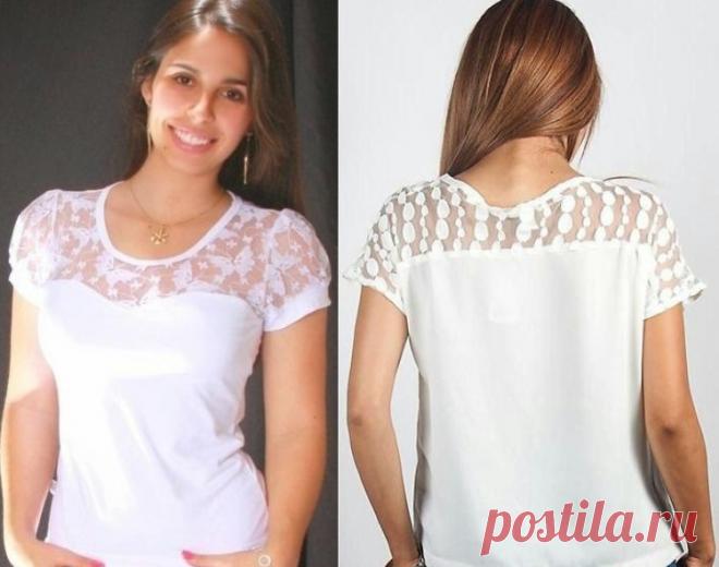 17 ярких способов переделать устаревшую футболку! Сегодня же приступлю к переделке!