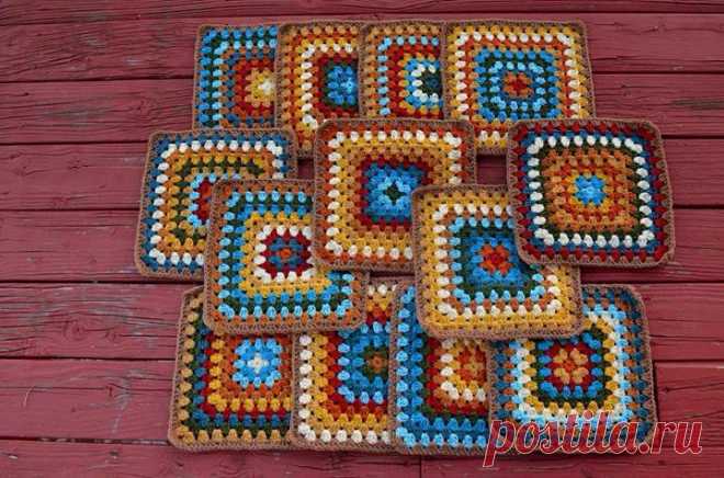 Способы соединения бабушкиных квадратов | Мамины Ручки. Рукоделие | Яндекс Дзен
