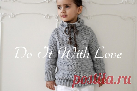 Kinder-Pullover // Kinder-Jacke häkeln