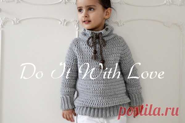 Kinder-Pullover // Kinder-Jacke häkeln