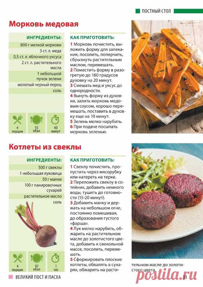 Морковь медовая. Котлеты из свеклы