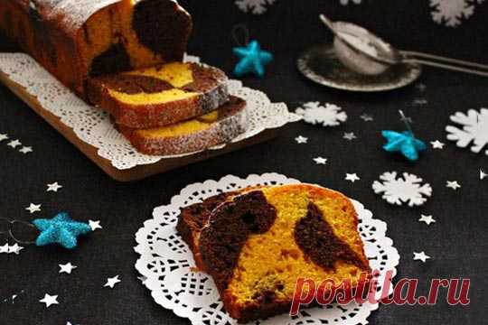 Тыквенный мраморный кекс — Домашняя кулинария