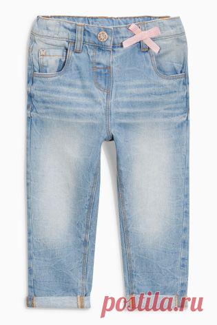 Купить Синие джинсы с бантиком (3 мес.-6 лет) - Покупайте прямо сейчас на сайте Next: Россия