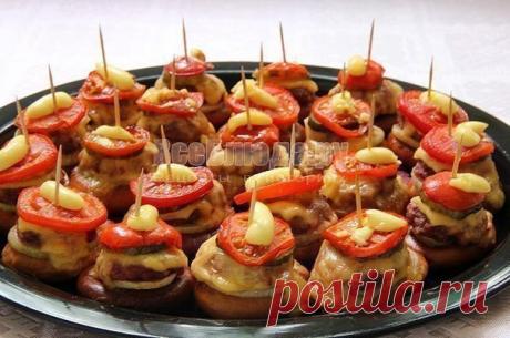 Бублики с фаршем или запеченное канапе — Фактор Вкуса