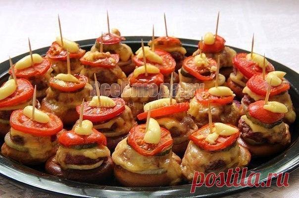 Бублики с фаршем или запеченное канапе — Фактор Вкуса