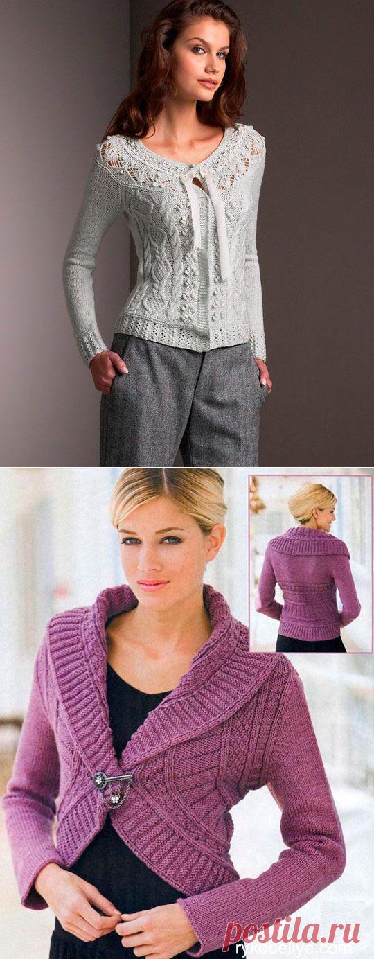 Жакет женский 2014 вязаный жакет спицами, крючком (67 фото)