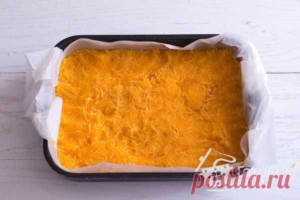 Насыпной пирог с тыквой