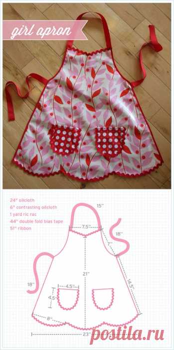 Шьем детские фартучки.