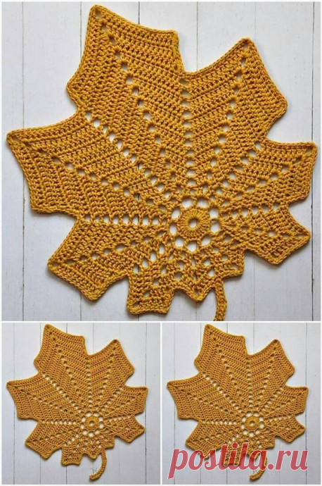 Листик крючком: вяжем просто и красиво