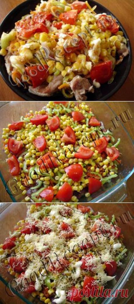 Мясо, запеченное с овощами