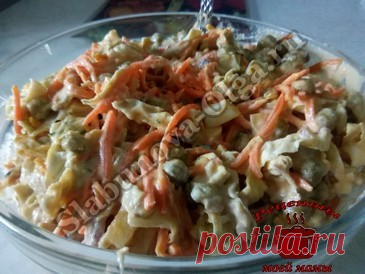 Салат с рыбными консервами и пекинской капустой. Рецепт